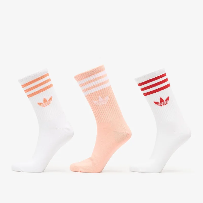 adidas 3-Stripes Crew Socks 3 Pairs White/ / White XS
