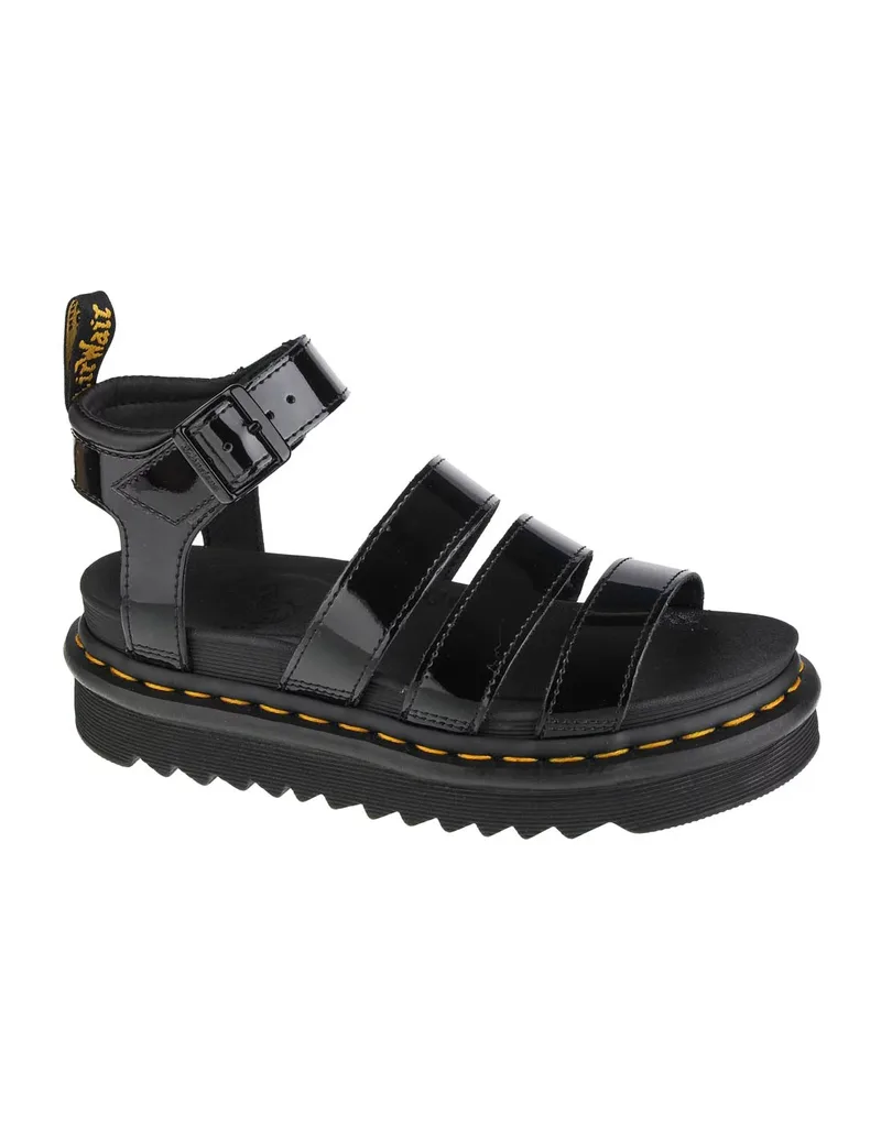 Dr. Martens Blaire Δερμάτινα Γυναικεία Σανδάλια Flatforms σε Μαύρο Χρώμα 24192001