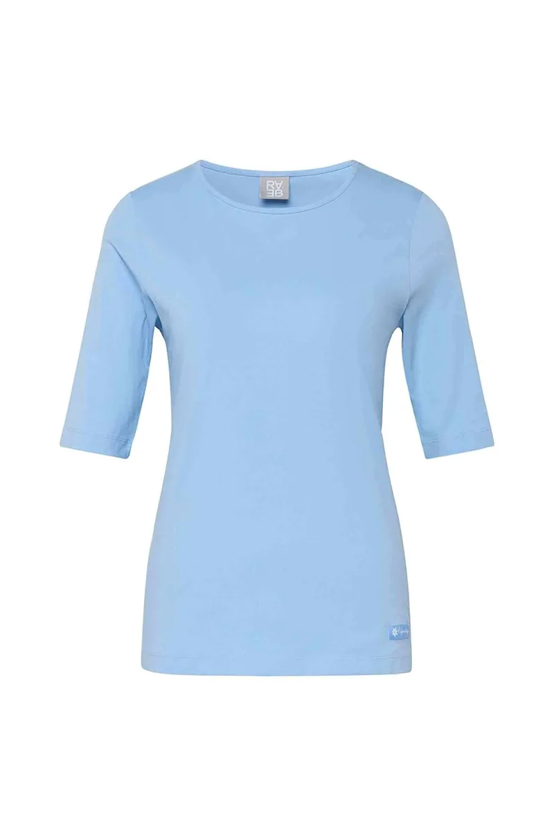 Rabe γυναικείο μονόχρωμο T-shirt - 56-118330 Μπλε