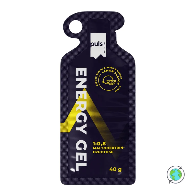 Gel Ενέργειας Λεμόνι - Puls Nutrition - 40g Φινλανδία Gluten Free Vegan