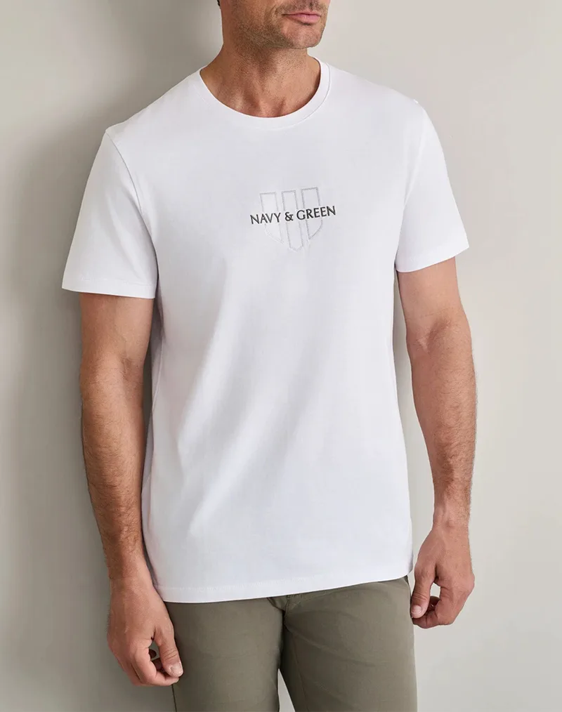 NAVY&GREEN ΜΠΛΟΥΖΑ ΛΑΙΜΟΚΟΨΗ 24TU.346/4R-WHITE White