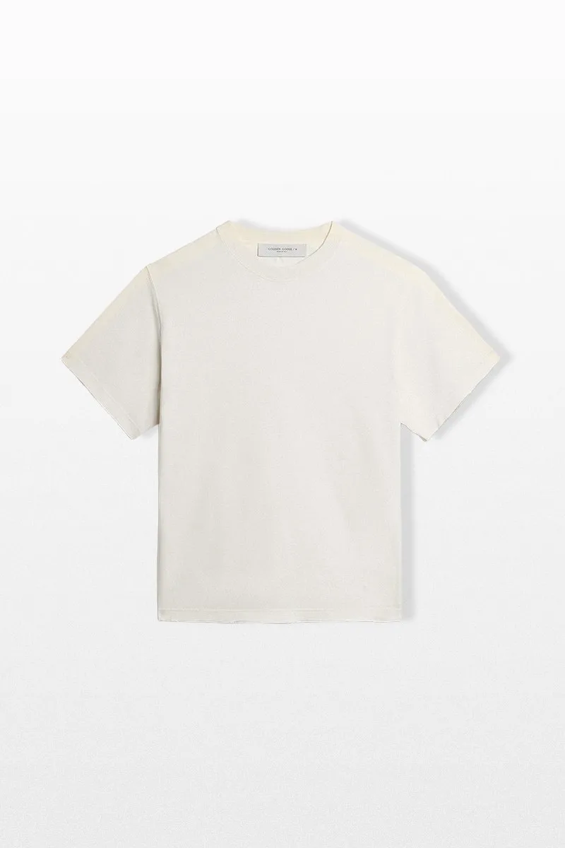 GOLDEN GOOSE Ανδρικό Λευκό Logo Patch T-Shirt