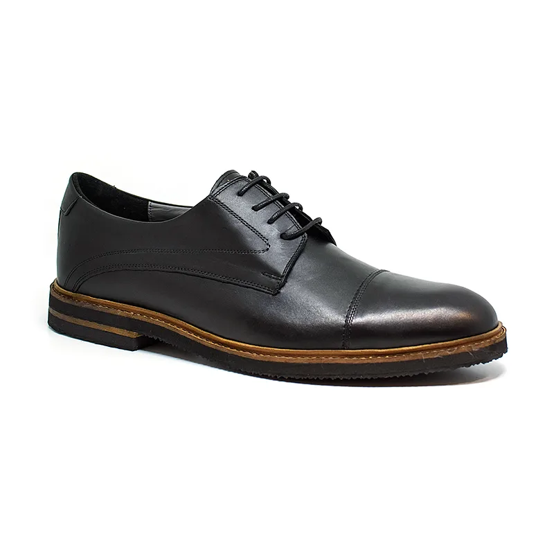 Bigshoes KL3711-01 Δερμάτινο Dress Μαύρο