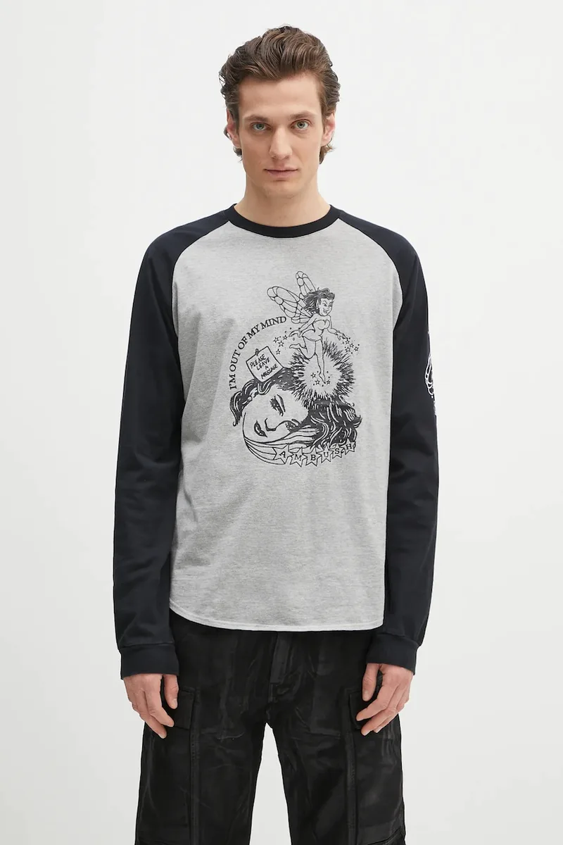 Βαμβακερή μπλούζα με μακριά μανίκια AMBUSH Raglan L/S T-Shirt
