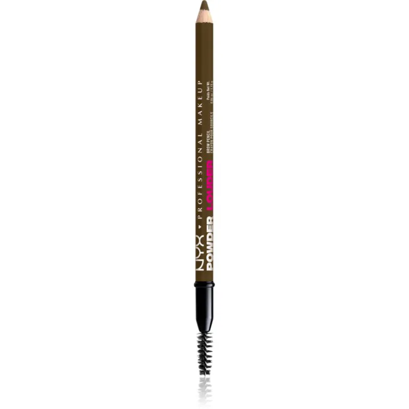 NYX Professional Makeup Powder Louder μολύβι για τα φρύδια με βούρτσα απόχρωση Taupe 1 τμχ