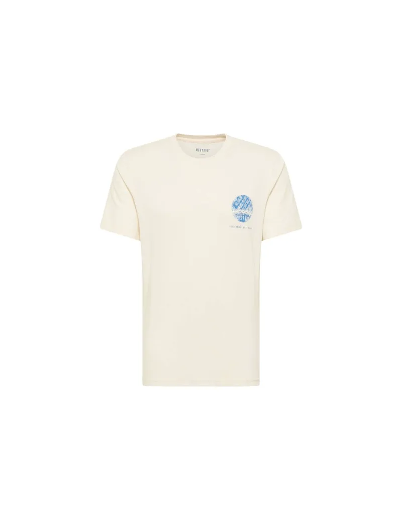 Mustang Ανδρικό T-shirt Κοντομάνικο Λευκό 10135482013