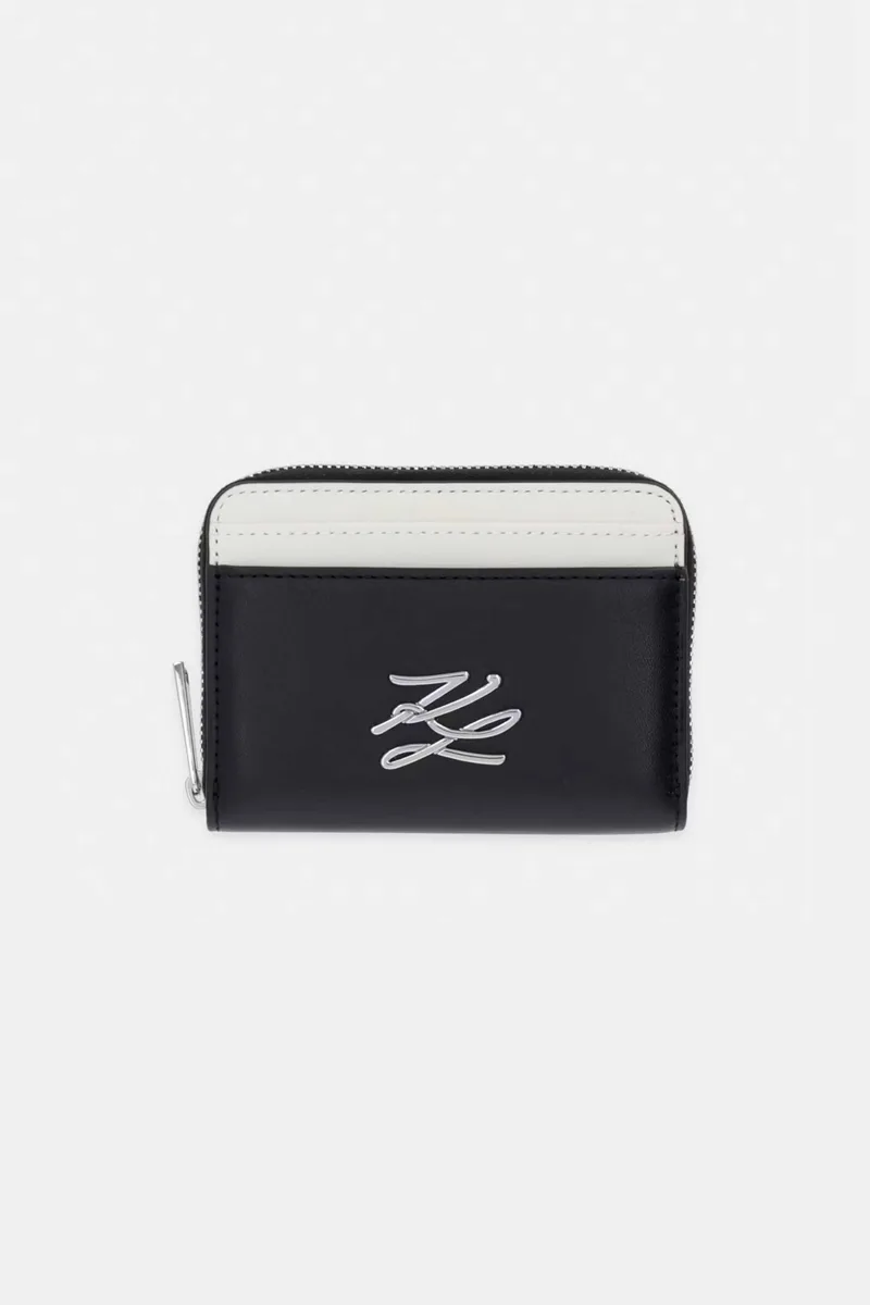 Karl Lagerfeld γυναικείο δερμάτινο πορτοφόλι "Autograph Small" - B2W32005 Μαύρο