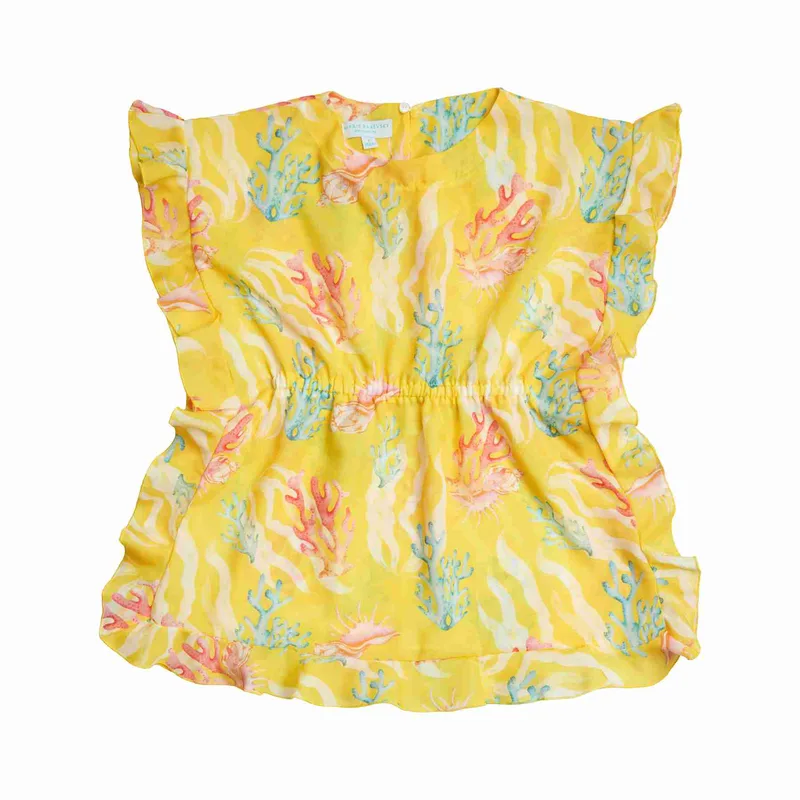 GIRL'S KAFTAN RUFFLED SUNSET REEF