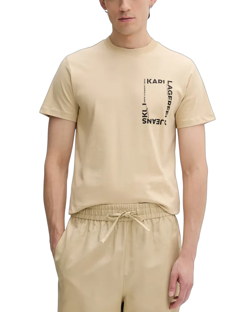 Ανδρικό Slim T-shirt Μπεζ Karl Lagerfeld Jeans B2M17046-2MV PALE KHAKI