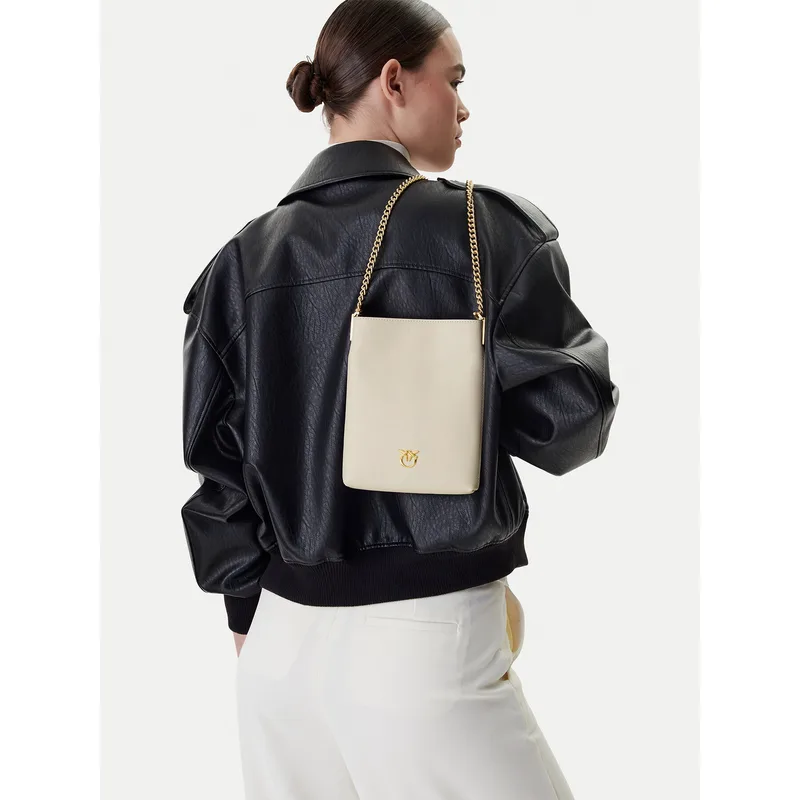 Τσάντα PINKO Flat Satchel AI 25-26 PCPL 105352 A0QO Εκρού