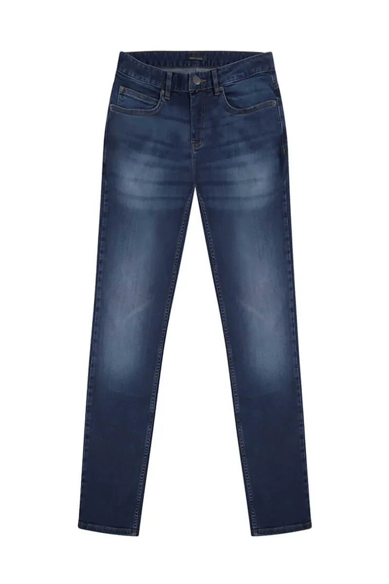Prince Oliver ανδρικό τζιν παντελόνι πεντάτσεπο Comfort Slim Fit - 10582003 Μπλε Σκούρο