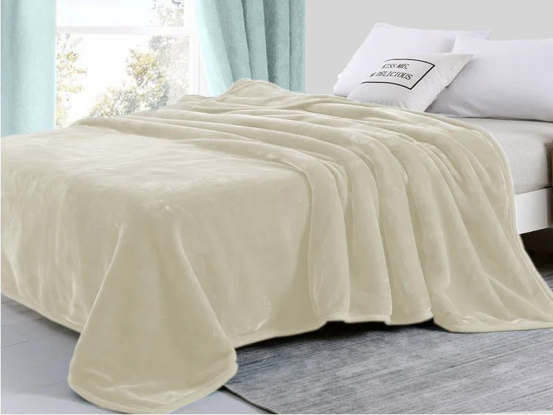 Κουβέρτα Υπέρδιπλη Βελουτέ Super Soft Γαρύφαλλο 220x240 - Εκρού