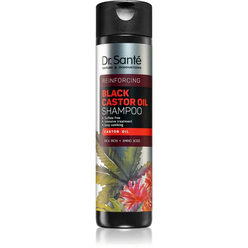 Dr. Santé Black Castor Oil δυναμωτικό σαμπουάν για απαλό καθαρισμό 250 ml