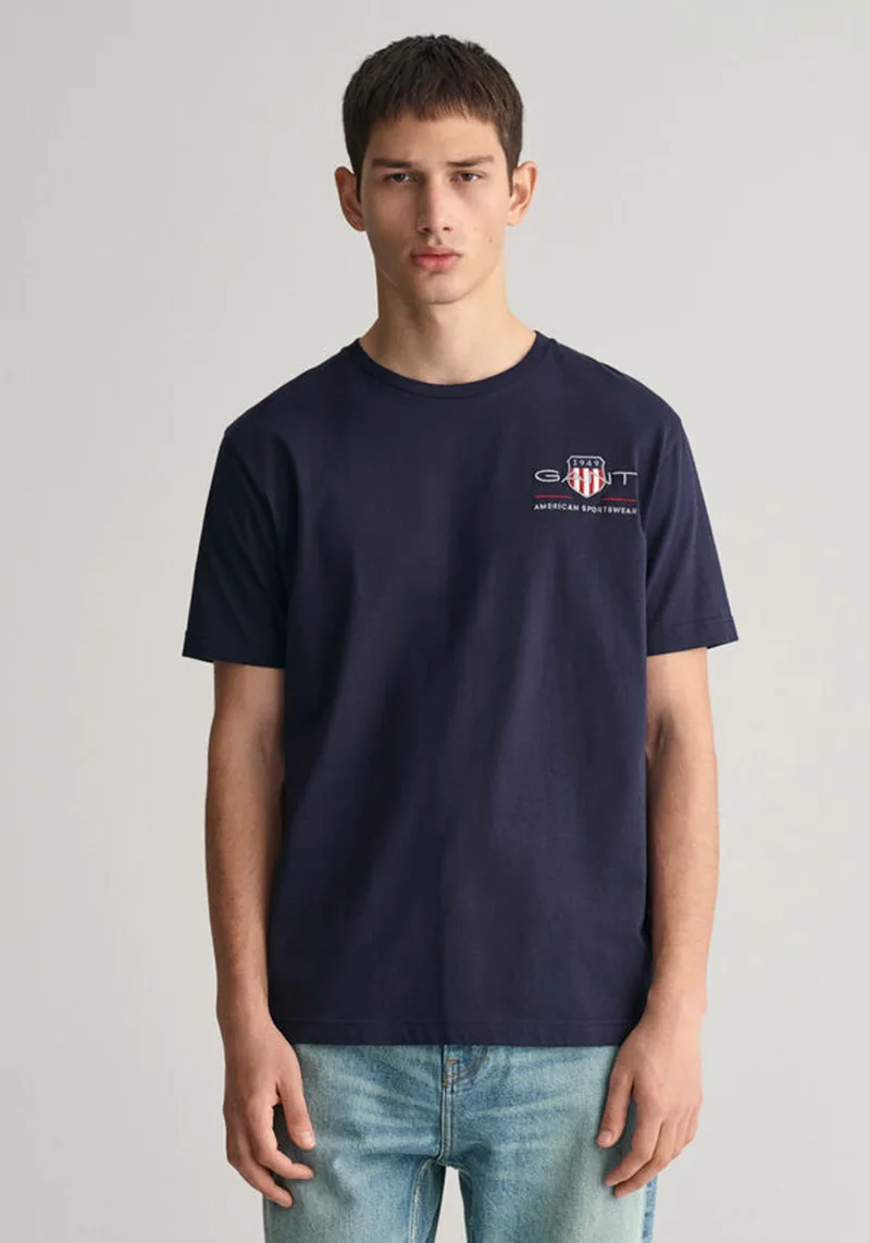 GANT Κοντομάνικη Μπλούζα της σειράς Archive Shield - 2067004 433 Evening Blue