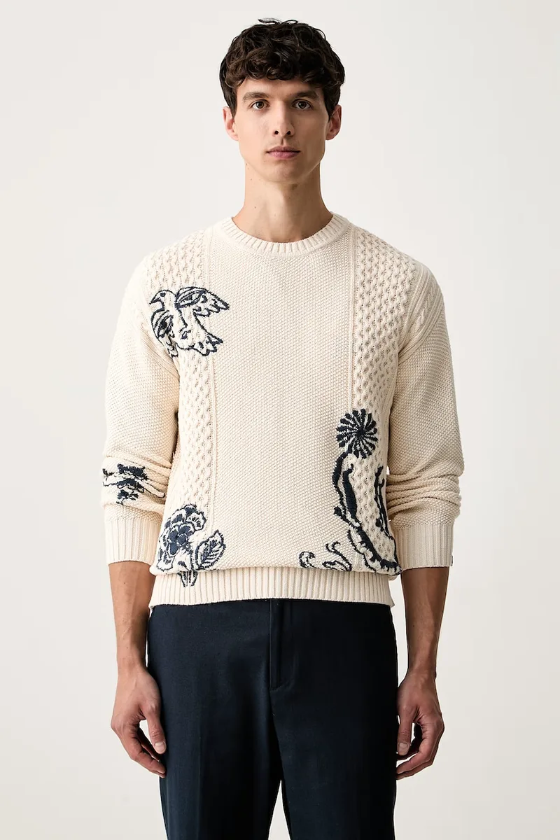 Scotch & Soda πουλόβερ ανδρικό βαμβακερό