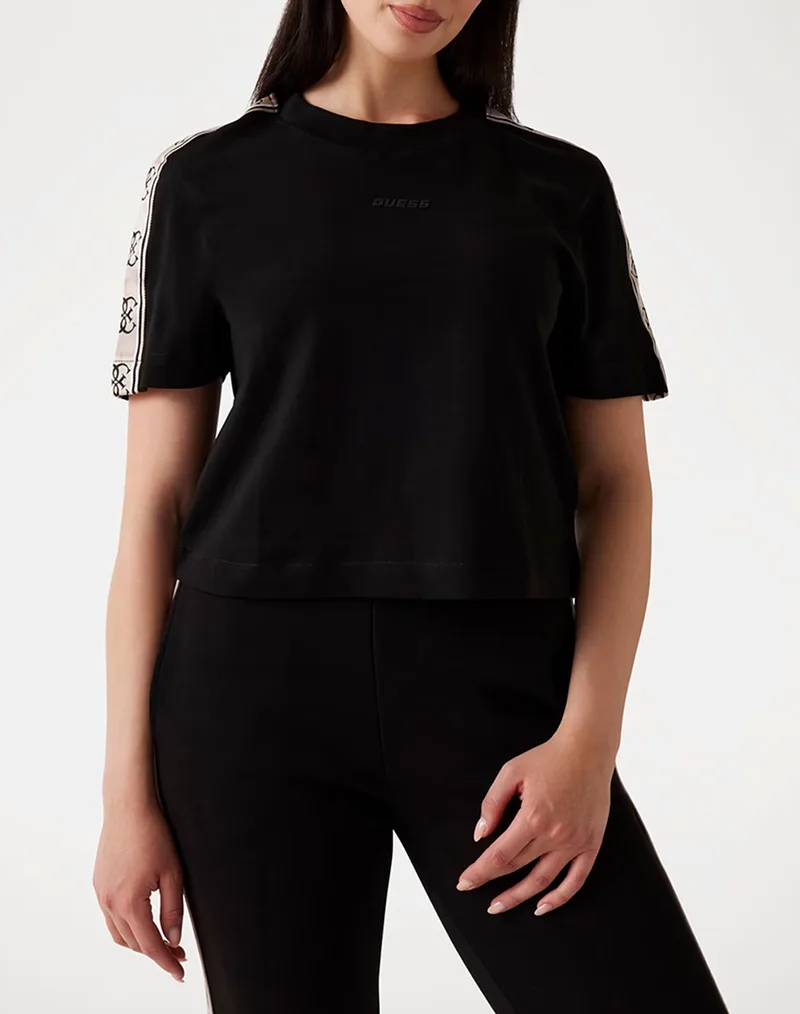 GUESS BRITNEY CROP TEE ΜΠΛΟΥΖΑ ΓΥΝΑΙΚΕΙΟ V3RI08I3Z14-JBLK Black
