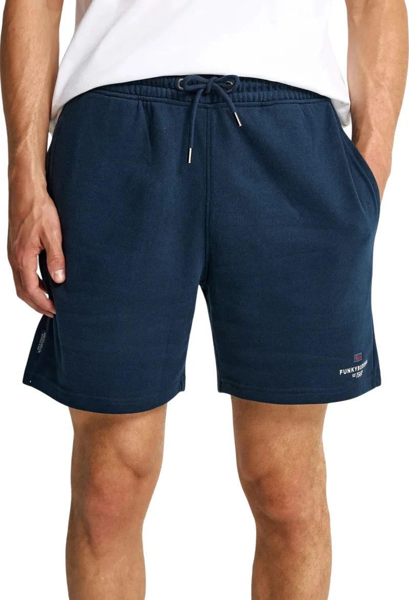 Βερμούδα Funky Buddha Αθλητική Με Λογότυπο FBM013-054-03-NAVY Ανδρικό