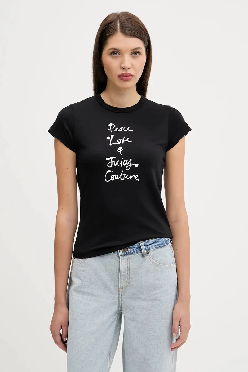 Μπλουζάκι Juicy Couture PEACE LOVE AND JUICY HILTON T-SHIRT