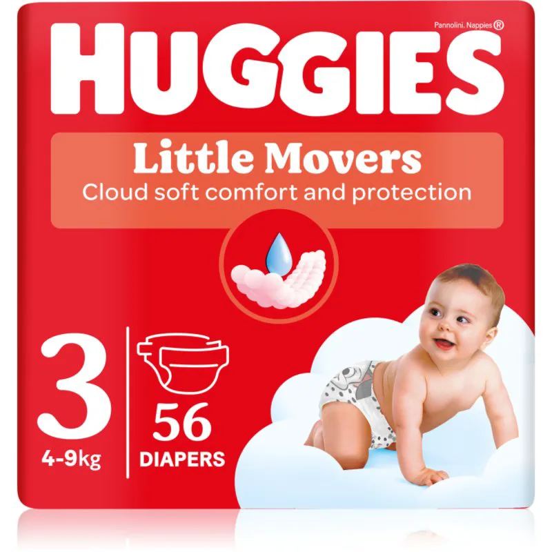 Huggies Little Movers Ultra Comfort πάνες μίας χρήσης Jumbo 4 - 9 kg 56 kg