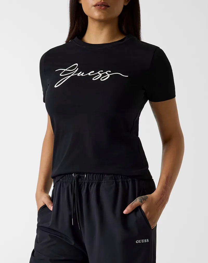 GUESS CIRCE SS CN T-SHIRT ΜΠΛΟΥΖΑ ΓΥΝΑΙΚΕΙΟ V6GI01K2962-JBLK Black