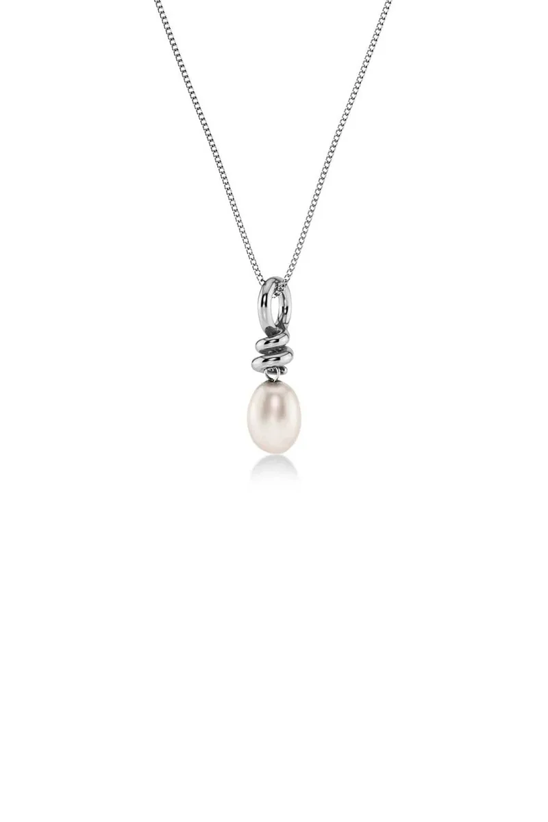 EDBLAD γυναικείο κολιέ "Swivel Pearl Silver S" - 130337