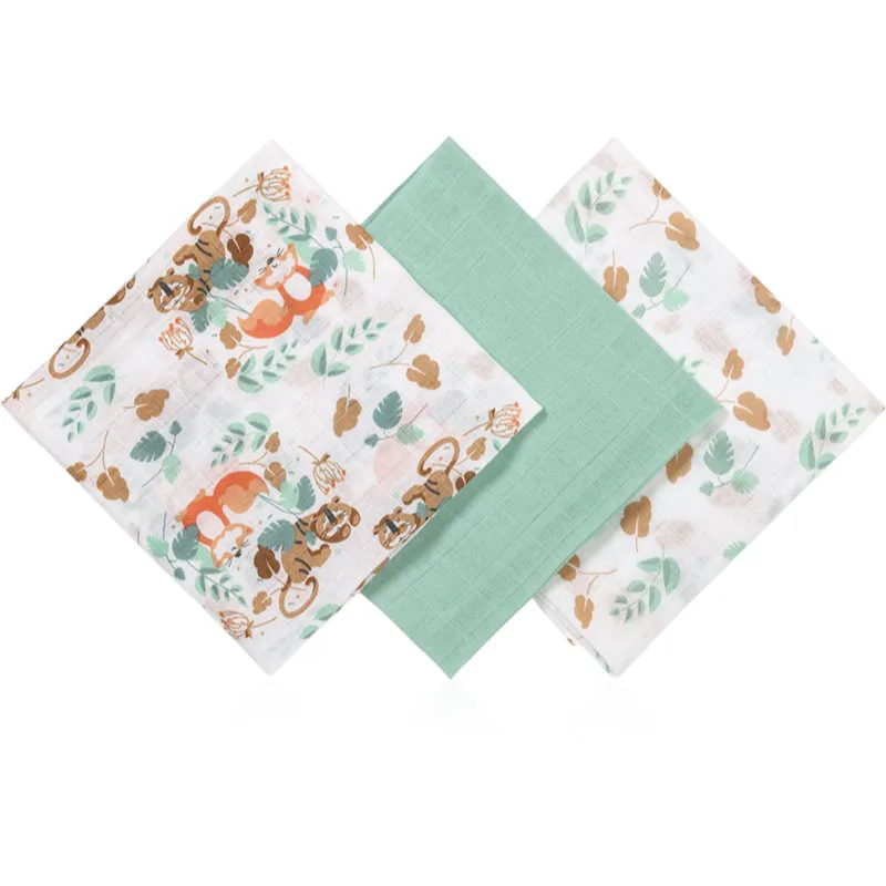 BabyOno Super Soft Mint υφασμάτινες πάνες 70x70 cm Mint 3 τμχ