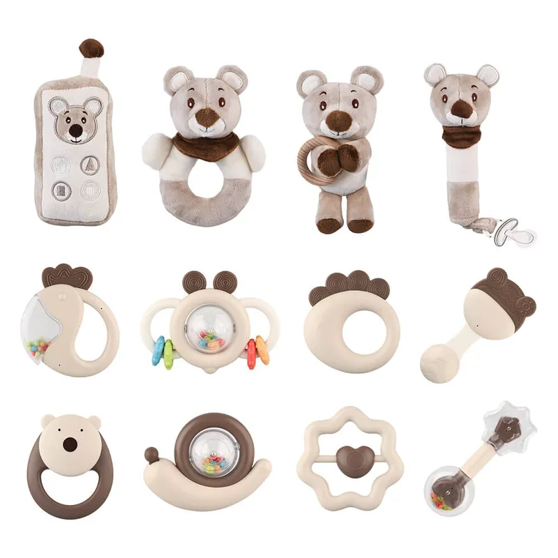 Σετ Δώρου 12τμχ Bebe Stars Teddy Bear Rattles 60-103