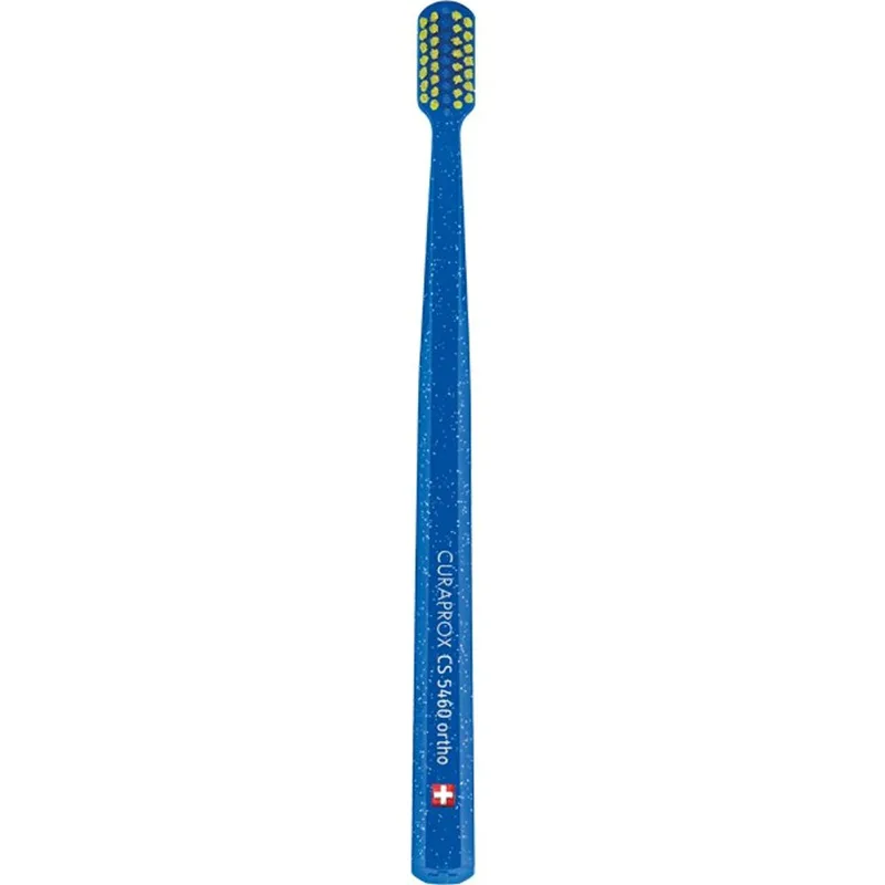 Curaprox CS 5460 Ortho Ultra Soft Toothbrush Μπλε - Λαχανί Πολύ Μαλακή Οδοντόβουρτσα Κατάλληλη για Καθαρισμό Ορθοδοντικών Μηχανισμών 1 Τεμάχιο