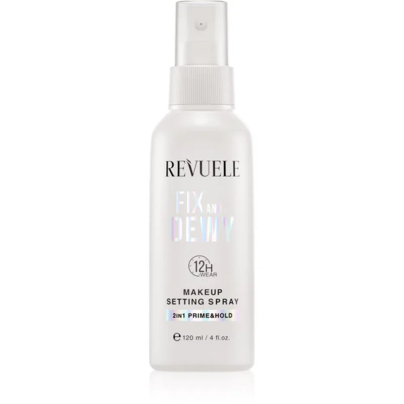 Revuele Makeup Setting Spray Fix And Dewy σταθεροποιητικό σπρέι για μεικ απ για λαμπρή επιδερμίδα 120 ml