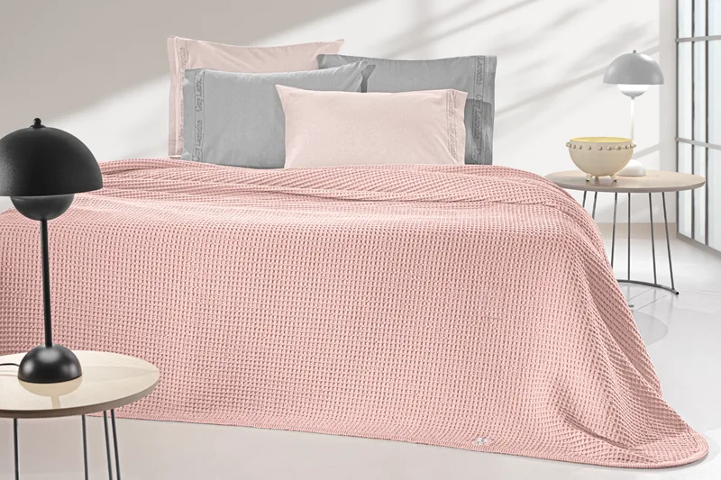 Κουβέρτα Βαμβακερή Πικέ King 260x240εκ. Eternity Misty Rose Guy Laroche (Ύφασμα: Βαμβάκι 100%, Χρώμα: Ροζ) - Guy Laroche - 5206480697517