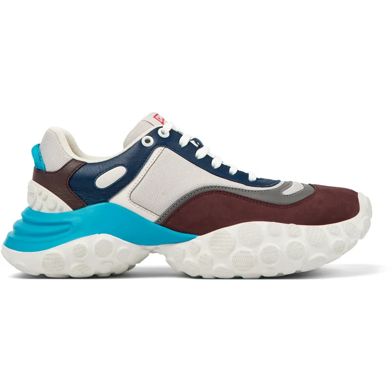 CAMPER Pelotas Mars - Sneakers Για Ανδρικα - Γκρι,Μπορντό,Μπλε, Μέγεθος 43, Cotton fabric/Smooth leather