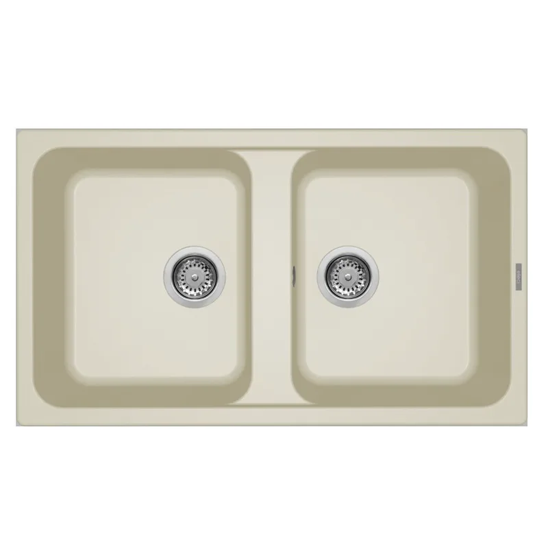 Νεροχύτες Γρανίτη Elleci σειρά Life 450 Λευκό Antico G62 Granitek (86x50cm)