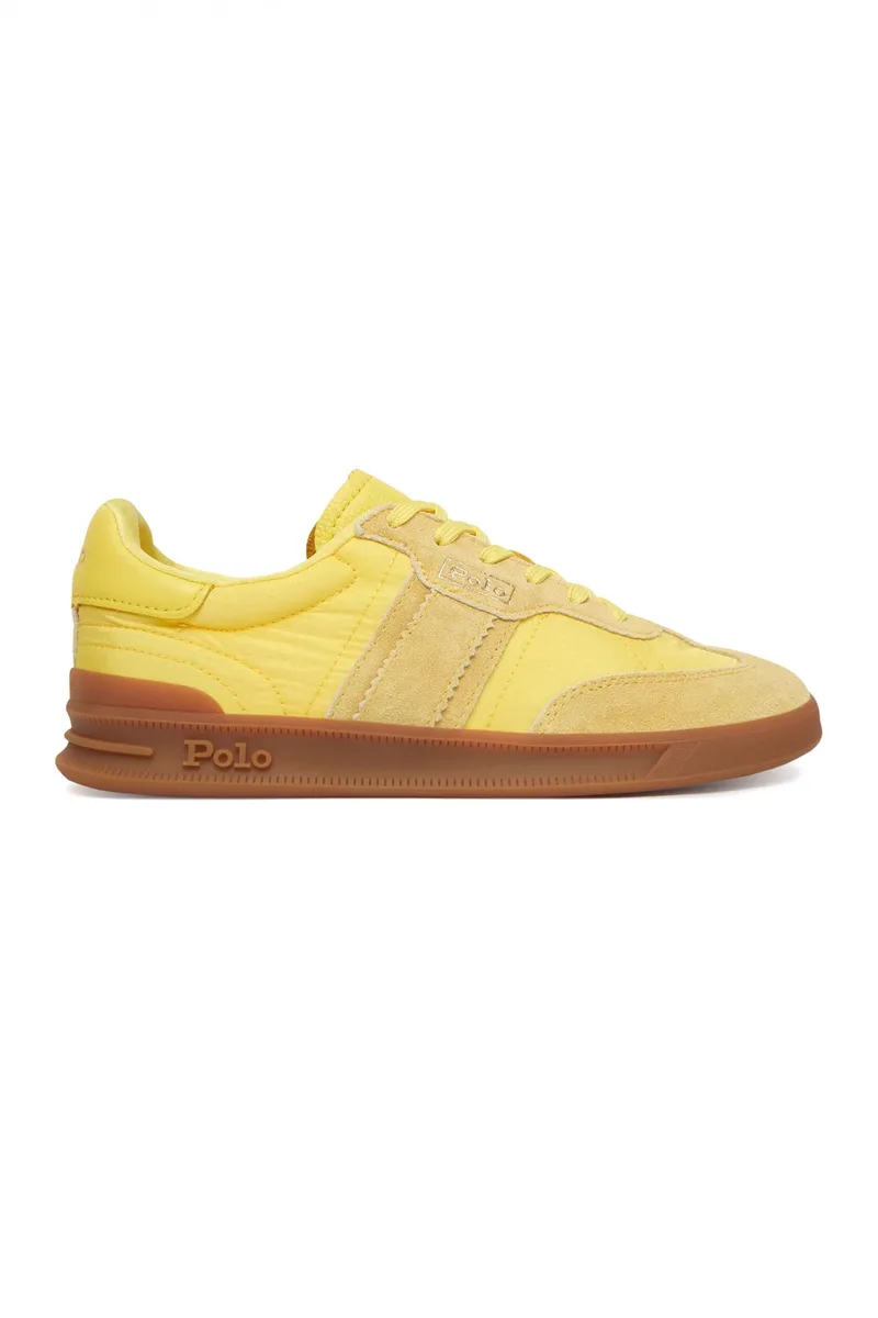 RALPH LAUREN ΠΑΠΟΥΤΣΙΑ SNEAKERS HTR-AERA-SK-LTL-ΚΙΤΡΙΝΟ