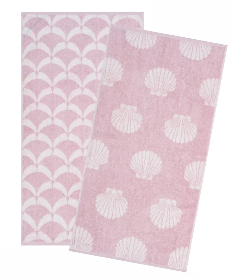 Σετ Πετσέτες Προσώπου 2 Τεμαχίων Kentia Sheru 14 Pink-Light Ροζ 50x90
