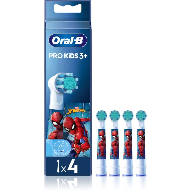 Oral-B PRO Kids 3+ ανταλλακτική κεφαλή για οδοντόβουρτσα για παιδιά Spiderman 4 τμχ