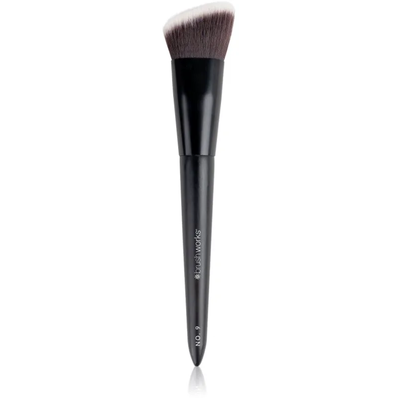 Brushworks Angled Flat Top Foundation Buffing Brush επίπεδο πινέλο για μεικ απ τύπος NO. 9 1 τμχ