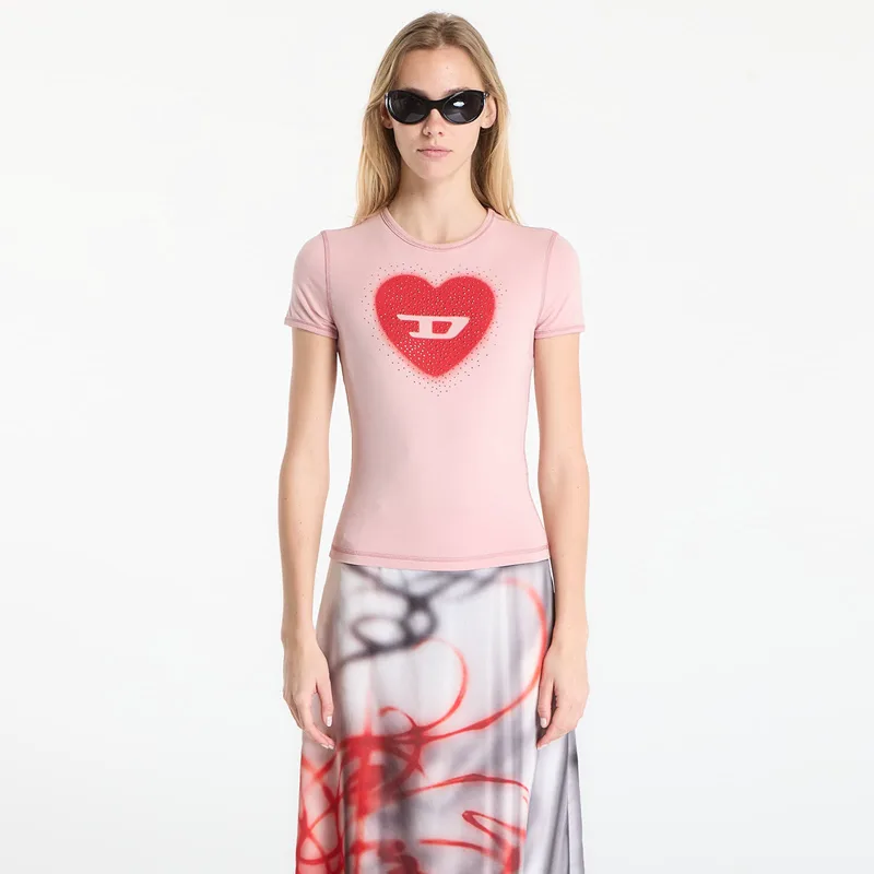 T-shirt Diesel T-Uncuties-Long-S5 T-Shirt Pale Mauve M