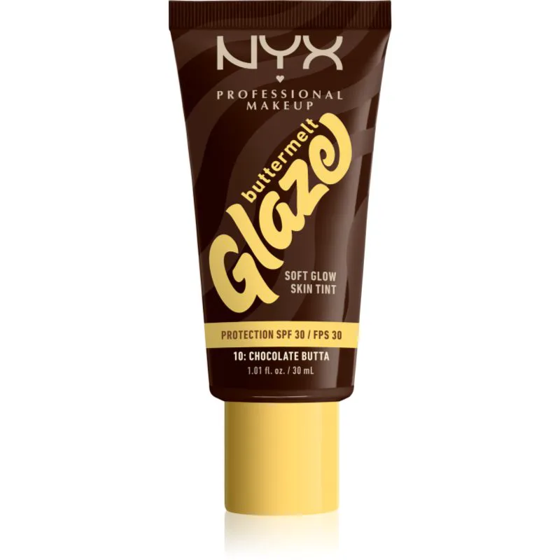 NYX Professional Makeup Buttermelt Glaze λαμπρυντικό υγρό τονισμού SPF 30 απόχρωση 10 Chocolate Butta ml
