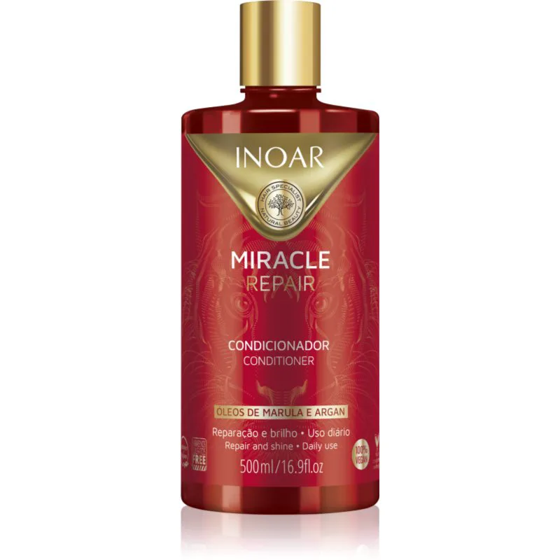 INOAR Miracle Repair αναγεννητικό μαλακτικό για αδύναμα και ταλαιπωρημένα μαλλιά 500 ml