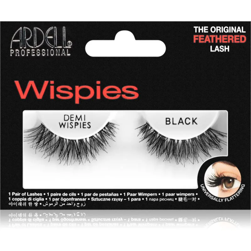 Ardell Professional Wispies ψεύτικες βλεφαρίδες Demi Wispies Black 1 τμχ