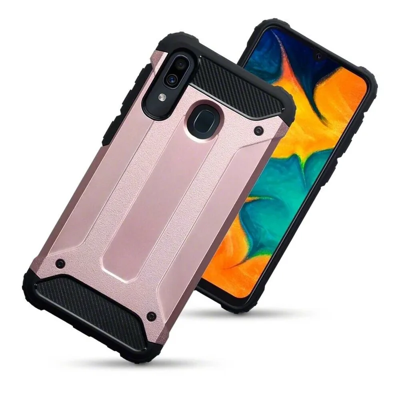 Terrapin Ανθεκτική Θήκη Double Layer Impact Samsung Galaxy A30 - Rose Χρυσό (131-002-156)