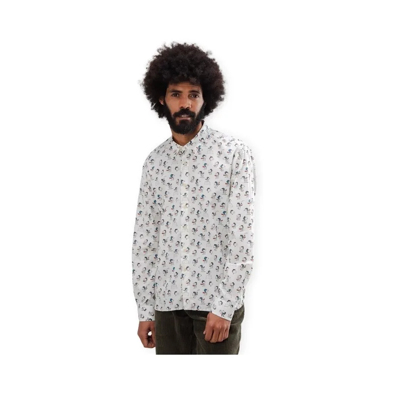 Πουκάμισο με μακριά μανίκια Brava Fabrics Peanuts Flying Ace Shirt - Ecru