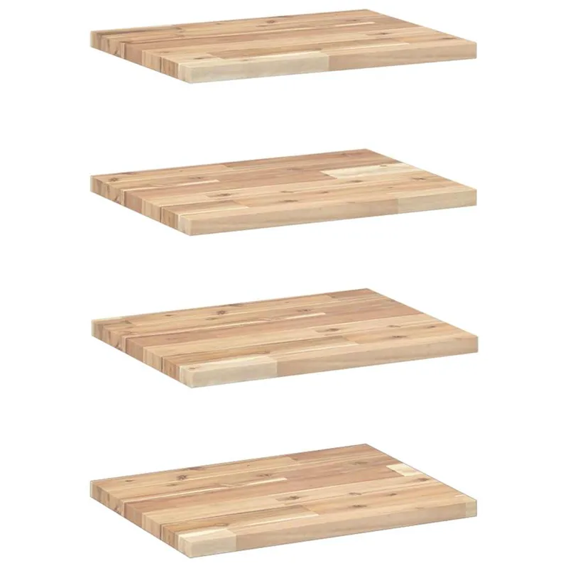 vidaXL Ράφια Πλωτά 4 τεμ. 40x30x2 εκ. από Μασίφ Ξύλο Ακακίας