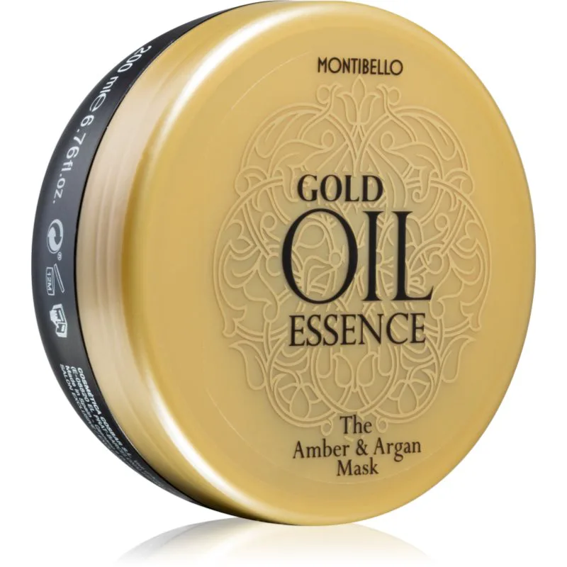 Montibello Χρυσό Oil Amber & Argan Mask αναζωογονητική μάσκα για τα μαλλιά 200 ml