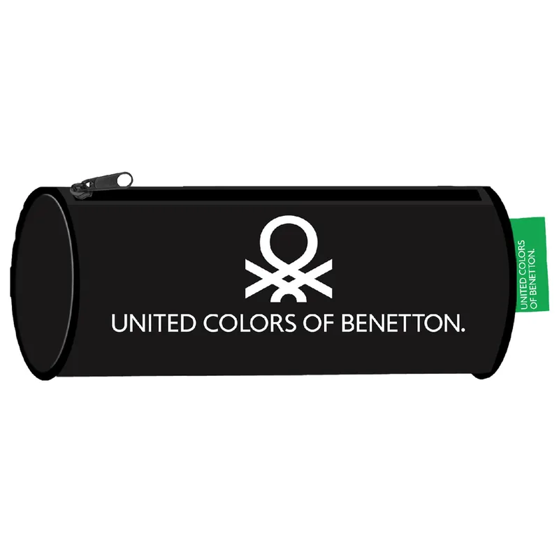 Κασετίνα Βαρελάκι Μαύρη 20x6εκ. Benetton 50-2967 (Χρώμα: Μαύρο) - benetton - 50-2967