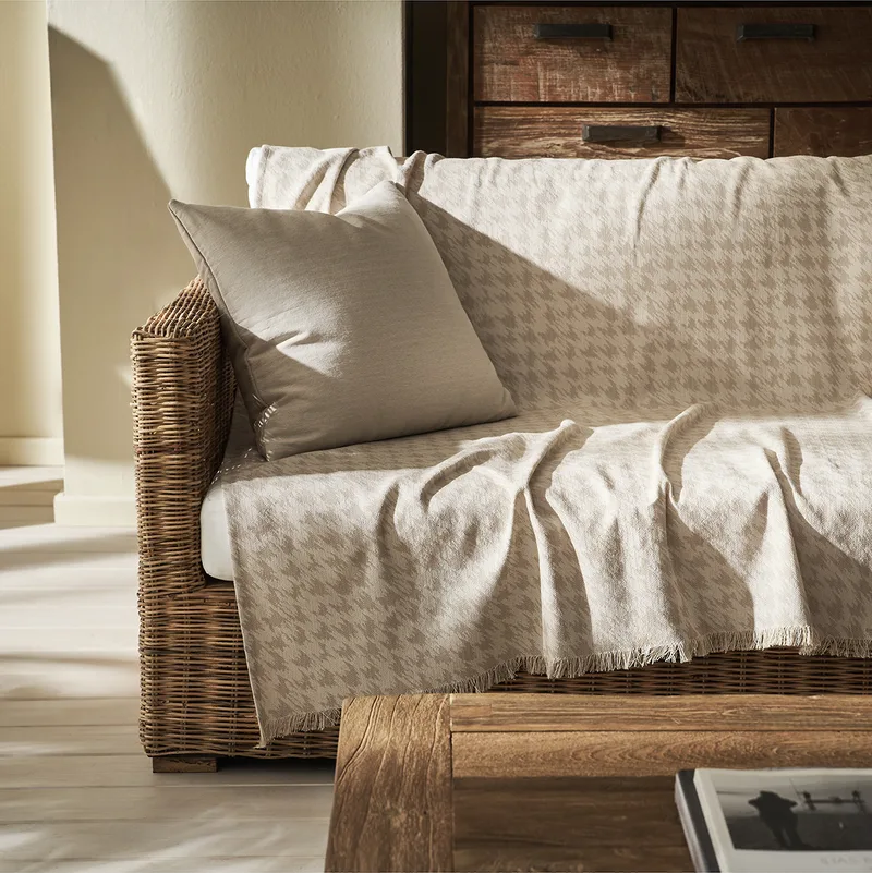 Ριχτάρι Καναπέ Τριθέσιου (180x310) Gofis Home Mireya Natural Μπεζ 252/05
