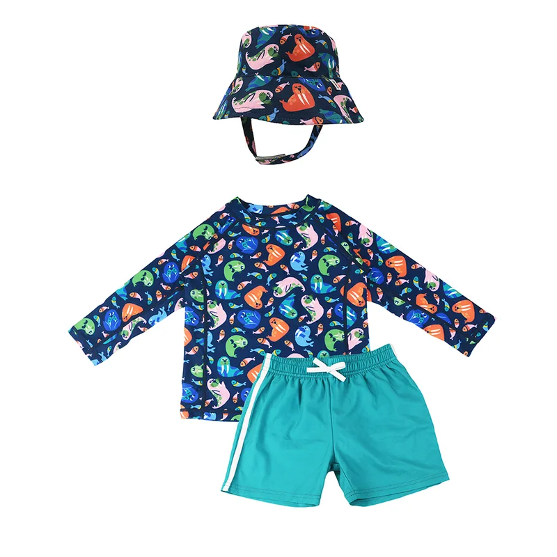 Σετ Μαγιό Με Bucket Καπέλο Και Μπλούζα UV 2 Ετών Walrus Zoocchini ZOO16018 (Μέγεθος: 2 Ετών) - Zoocchini - ZOO16018-2T