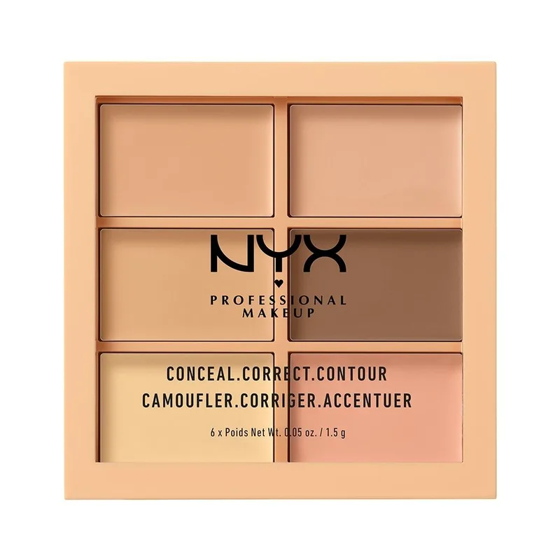 Nyx Professional Makeup Conceal Correct Contour Palette Καλύπτει τις Ατέλειες, Εξουδετερώνει τις Δυσχρωμίες και Τονίζει τα Χαρακτηριστικά 1.5gr - Light