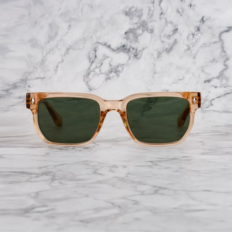 MAX 22EP6 - MAX - CHAMPAGNE - GREEN Sunglasses | Champagne | Green Shades | Explicit Poets Sunglasses