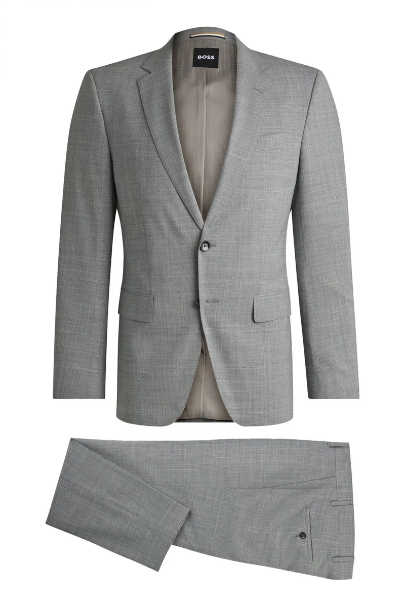 BOSS ΚΟΣΤΟΥΜΙ SLIM FIT STRETCH TAILORING H-HUGE-2PCS-224 ΓΚΡΙ